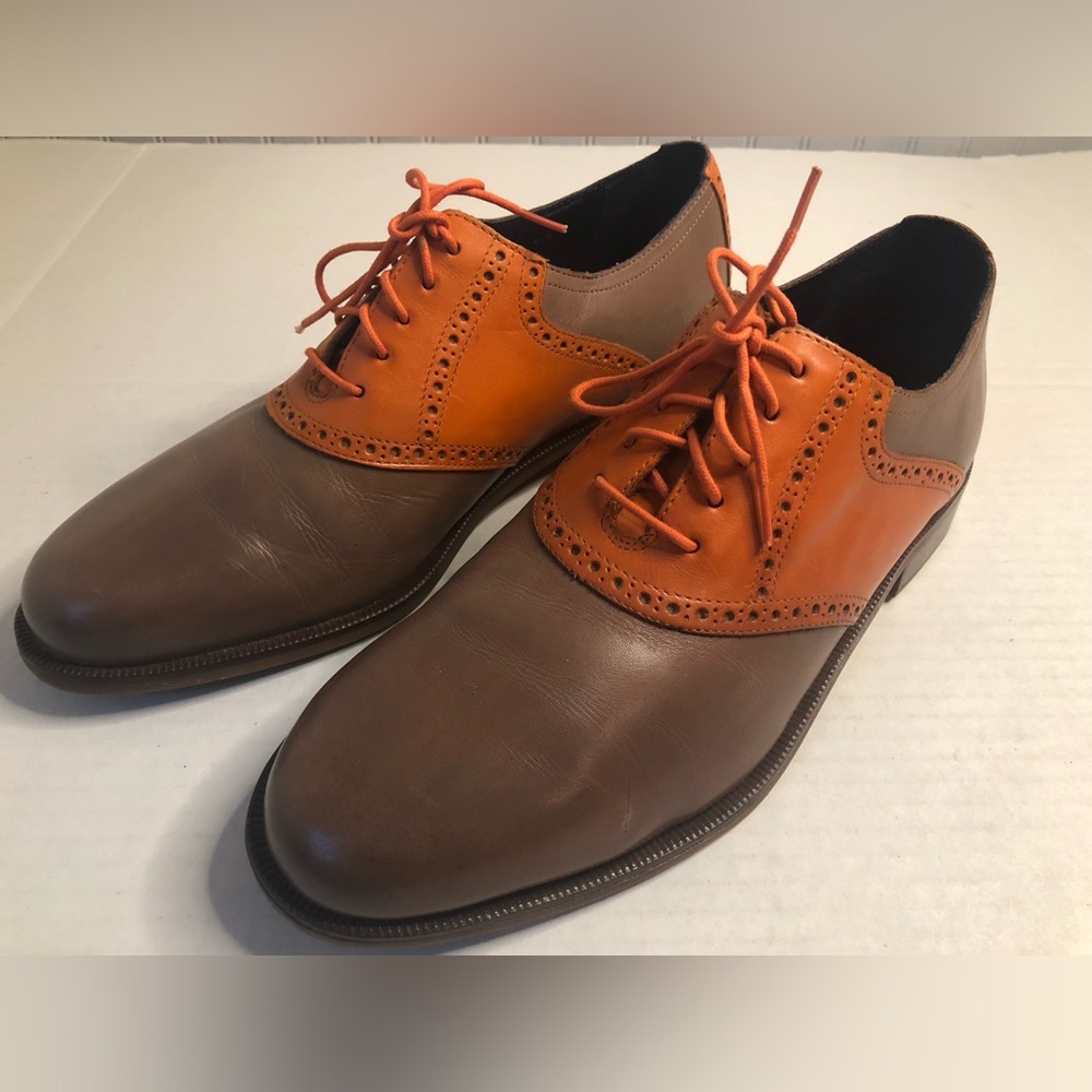 Cole Haan Shoes Men’s Size 11 Two Toned Saddle Oxford Brown Orange